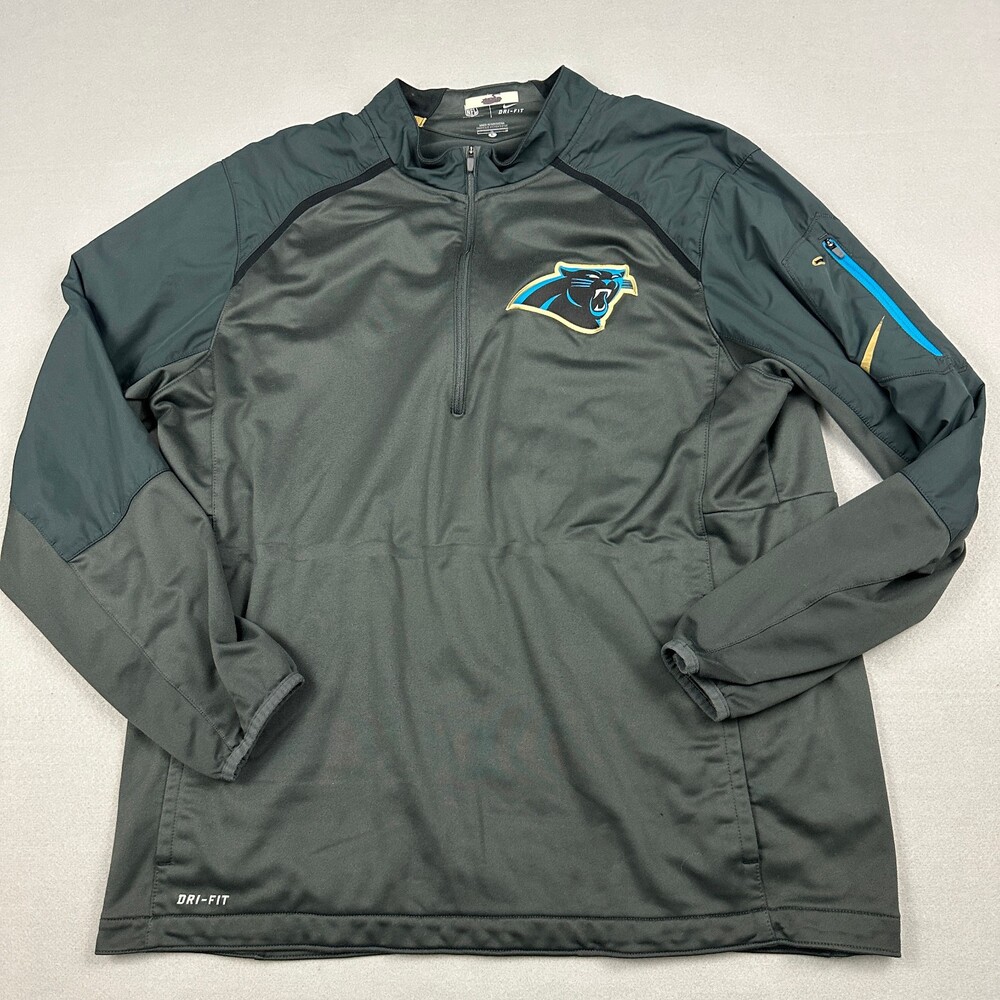 Carolina Panthers Jacket Men Large Gray Nike On Field Windbreaker Team Issued L